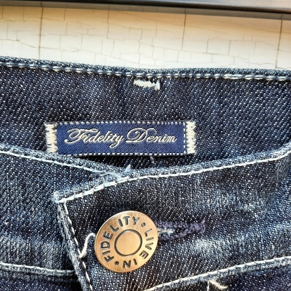 🌟 FIDELITY Denim Bella blue opal Capri Jeans size 31 - Picture 5 of 8